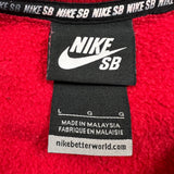 Nike SB Sweatshirt Mens Large Red Sportswear Swoosh Pullover Crewneck