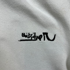Vintage Y2K Quiksilver Hoodie Mens Small White Full Zip Surf Skater Hooded Sweater