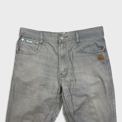Vintage Akademiks Jeans Mens 34x29 Gray Straight Leg Faded Hip Hop Y2K Pants