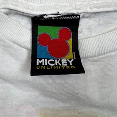 Vintage 90s Mickey & Minnie Mouse T Shirt Mens Medium White Walt Disney Tee