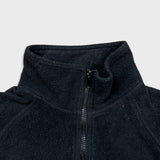 Vintage 90s PUMA Fleece Mens Large Black 1/4 Zip Original Pullover Jacket