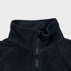 Vintage 90s PUMA Fleece Mens Large Black 1/4 Zip Original Pullover Jacket