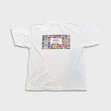Vintage Y2K Intier Automotive T Shirt Mens XL White World Flag Many Nations One Team