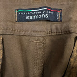 Simons Pants Mens 32x28 Brown Stretch Utility Taper Leg Cargo
