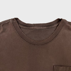Carhartt T Shirt Mens XL Brown Original Fit Workwear Distressed Faded Pocket Tee
