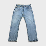 Levi's 505 Jeans Mens 34x30 Blue Regular Fit Straight Leg Light Wash Denim Pants
