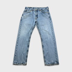 Levi's 505 Jeans Mens 34x30 Blue Regular Fit Straight Leg Light Wash Denim Pants