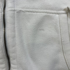 Vintage 90s Polo Ralph Lauren Hoodie Mens Large White Pony Full Zip Waffle Hooded Sweater