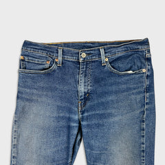 Levi's 511 Jean Mens 34x32 Blue Slim Fit Mid Rise Medium Wash Stretch Denim Pants