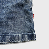 Levi's Denim Shirt Mens Medium Blue Dark Wash Casual Western Jean Button Up