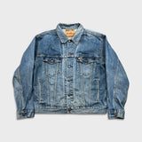 Levi's Strauss Signature Denim Jacket Mens Medium Blue Light Wash Faded Trucker