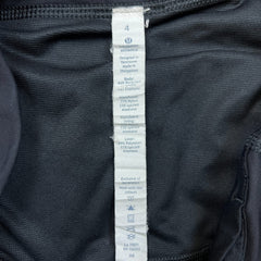 Lululemon Race Pace Short Womens Size 4 Black Mini Splatter Athletic Lined Pants