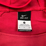 Nike Sportswear Hoodie Womens Small Red Swoosh Short Sleeve Pullover Hooded Sweater