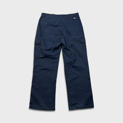 Dickies Pants Mens 36x32 Blue Straight Leg Workwear Casual Chino Cargo Trousers