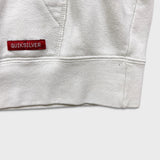 Vintage Y2K Quiksilver Hoodie Mens Small White Full Zip Surf Skater Hooded Sweater