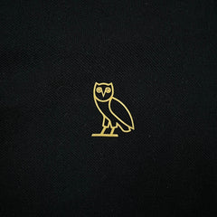 October's Very Own Polo Shirt Mens Large Black Classic OVO Owl Short Sleeve