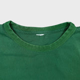 Vintage Blank T Shirt Mens Large Green Heavyweight Basic Short Sleeve Tee