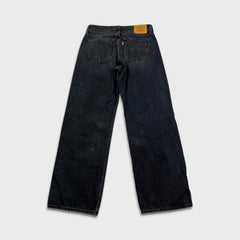 Levi's Low Loose Jeans Womens 28x29 Black Wide Leg Baggy Dark Wash Denim Pants