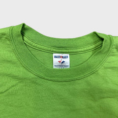 Vintage Y2K Jerzees Blank T Shirt Mens Large Green Heavyweight Short Sleeve Tee
