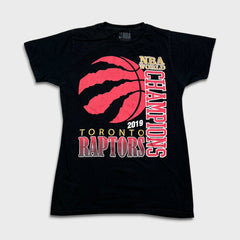 2019 Toronto Raptors Champions T Shirt Men Small Black NBA Basketball Tee