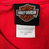Vintage 2005 Harley Davidson T Shirt Mens 2XL Red Canada USA Eagle Biker Tee