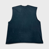 Vintage Y2K Gildan Blank Sleeveless Mens 2XL Black Sun Faded Washed