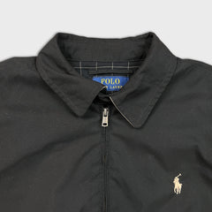 Polo Ralph Lauren Bi Swing Harrington Jacket Mens Medium Black Full Zip Windbreaker