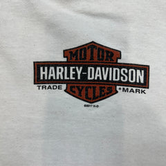 Harley Davidson Long Sleeve Shirt Mens 2XL White Orlando Florida Motorcycle Tee