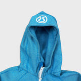 Lululemon Scuba Hoodie Womens Size 10 Blue Full Zip Striped Hooded Sweater
