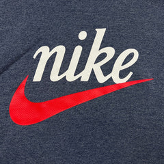 Nike Sportswear Heritage Hoodie Mens Large Blue Swoosh Pullover Hooded Sweater
