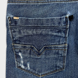 Diesel Jeans Mens 32x28 Blue Only The Brave Distressed Regular Straight Medium Wash Denim Pants