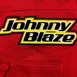 Vintage 90s Johnny Blaze Hoodie Mens Medium Red Hip Hop Hooded Sweater