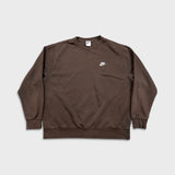 Nike Sportswear Sweatshirt Mens XL Brown Swoosh Pullover Crewneck
