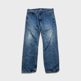 Levi's 505 Jeans Mens 34x30 Blue Regular Fit Straight Leg Medium Wash Denim Pants