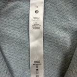 Lululemon Engineered Warmth Sweatshirt Womens Size 12 Blue 1/2 Zip Wool Sweater