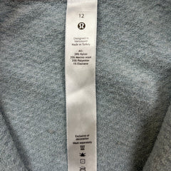 Lululemon Engineered Warmth Sweatshirt Womens Size 12 Blue 1/2 Zip Wool Sweater