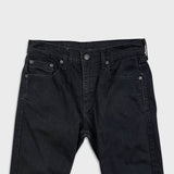 Levi's 512 Jeans Men 30x30 Black Slim Taper Leg Dark Wash Mid Rise Stretch Denim Pants