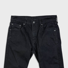 Levi's 512 Jeans Men 30x30 Black Slim Taper Leg Dark Wash Mid Rise Stretch Denim Pants