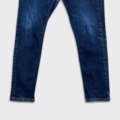 Levi's 512 Jeans Mens 34x28 Blue Slim Taper Leg Dark Wash Mid Rise Stretch Denim Pants