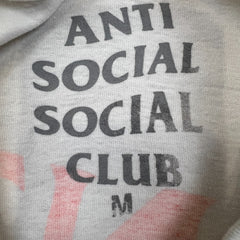 Anti Social Social Club x Undefeated Paranoid T Shirt Mens Medium White ASSC Tee