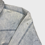 Vintage 90s Levi's Denim Shirt Mens Large Blue Red Tab Light Wash Button Up