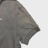 J Lindeberg Polo Shirt Mens XL Grey Pique Bridge Logo Sun Faded Golf Short Sleeve