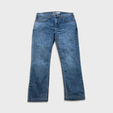 Carhartt Jeans Mens 33x29 Blue Straight Fit Faded Medium Wash Workwear Denim Pants
