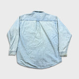 Vintage 90s Levi's Denim Shirt Mens Large Blue Red Tab Light Wash Button Up
