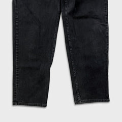 Vintage 90s Levi's 550 Jeans Mens 34x30 Black Relaxed Fit Tapered Leg Dark Wash Denim Pants