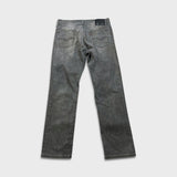 Levi's 514 Jeans Mens 33x32 Gray Slim Straight Fit Stone Wash Faded Denim Pants