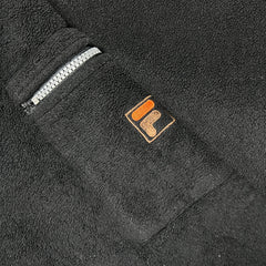 Vintage 90s Fila Fleece Mens 2XL Black Outdoor 1/4 Zip Pullover Jacket