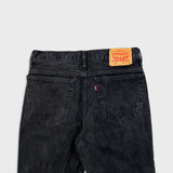 Levi's 516 Jeans Mens 32x30 Black Slim Straight Leg Dark Wash Faded Denim Pants