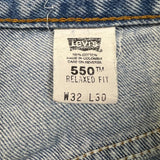 Vintage 90s Levi's 550 Jeans Mens 32x30 Blue Relaxed Fit Light Wash Baggy Denim Pants