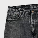 Vintage 90s Levi's 512 Jeans Mens 36x32 Black Slim Fit Taper Leg Fade Dark Wash Denim Pants